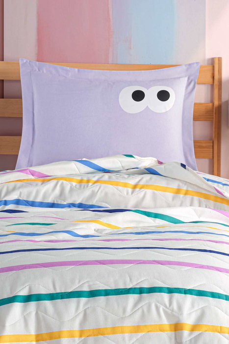 L'essentiel linge de maison Juego de Cubre Cama Individual Funny - Lila L'essentiel linge de maison Juego de Cubre Cama Individual Funny - Lila